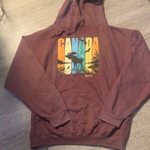 Men's Canada Graphic Hoodie - Maroon